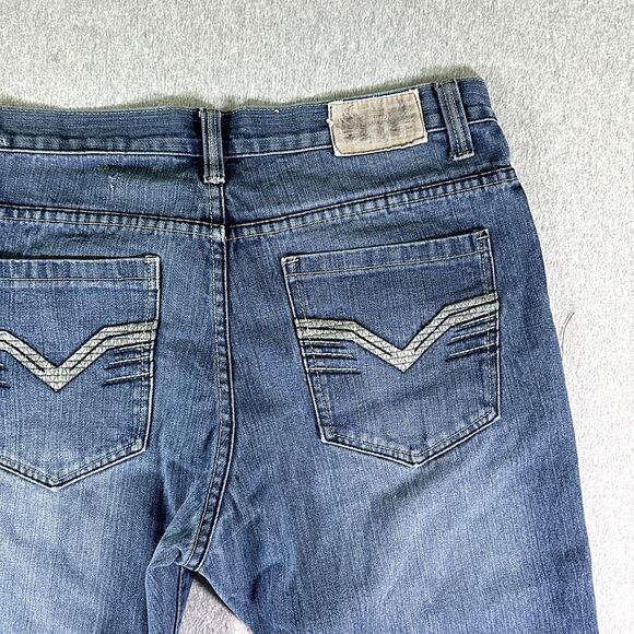 Seven Souls Mens Jeans Blue Tag Size 34x33 (36x34) Bootcut Medium Wash Denim - Picture 12 of 14